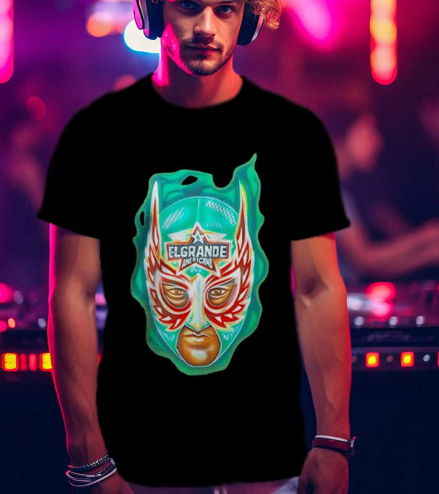 El Grande Americano Luchador Mask Art Bright T-Shirt