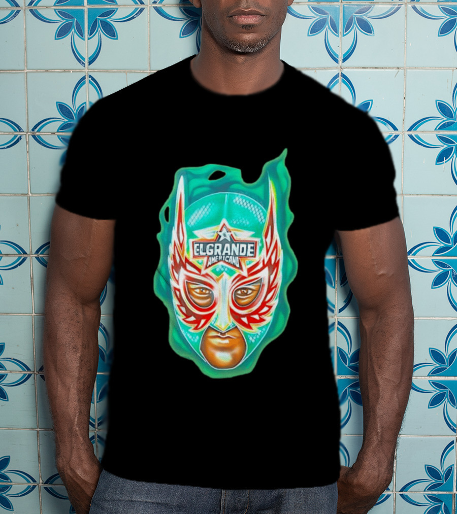 El Grande Americano Luchador Mask Art Bright T-Shirt