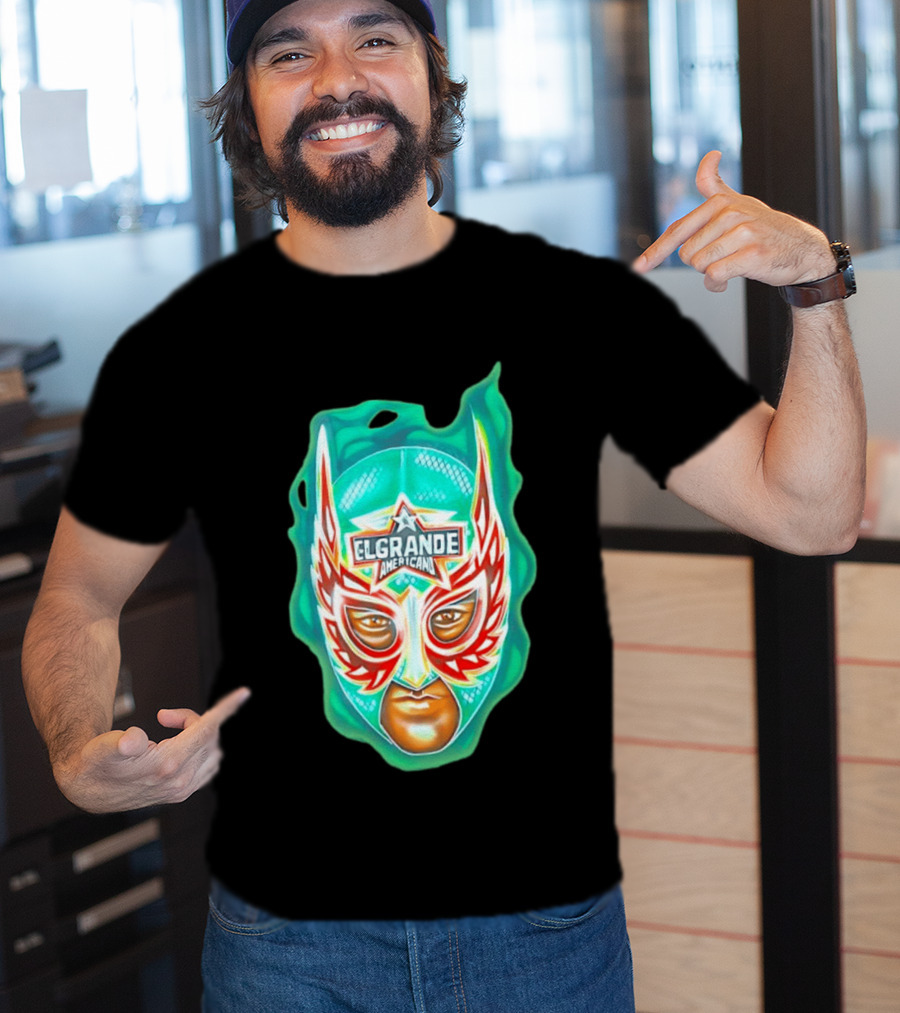 El Grande Americano Luchador Mask Art Bright T-Shirt