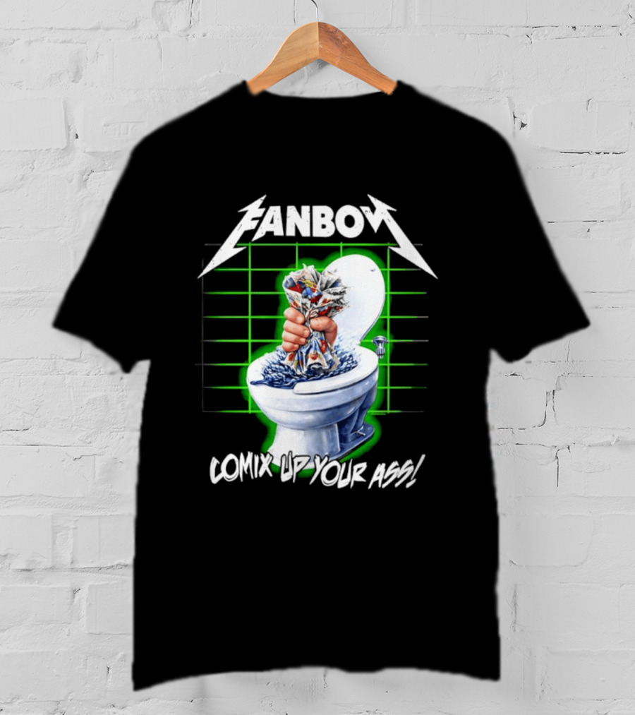 FANBOY Comix Up Your Ass Toilet Hand Print T-Shirt