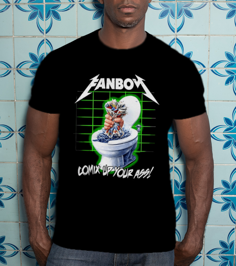 FANBOY Comix Up Your Ass Toilet Hand Print T-Shirt