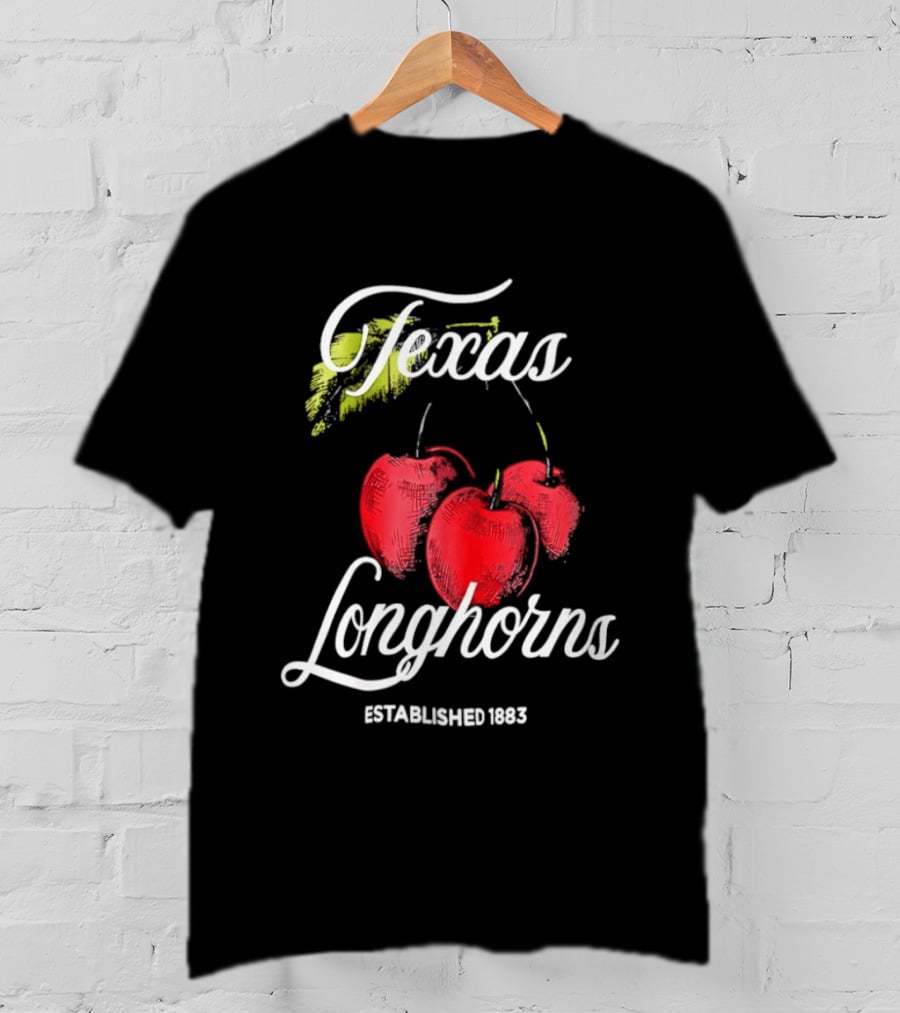 Texas Longhorns Cherry Established 1883 Montauk T-Shirt