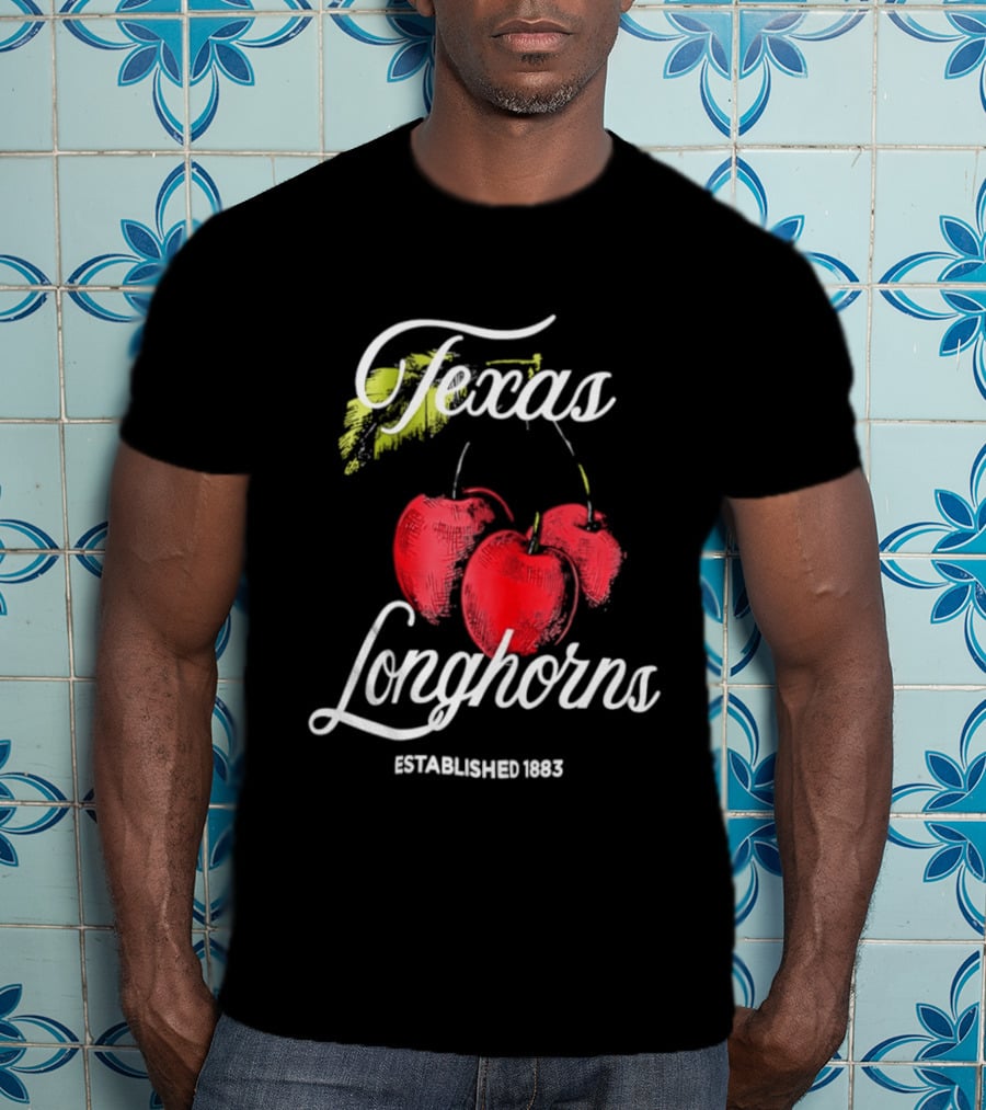 Texas Longhorns Cherry Established 1883 Montauk T-Shirt