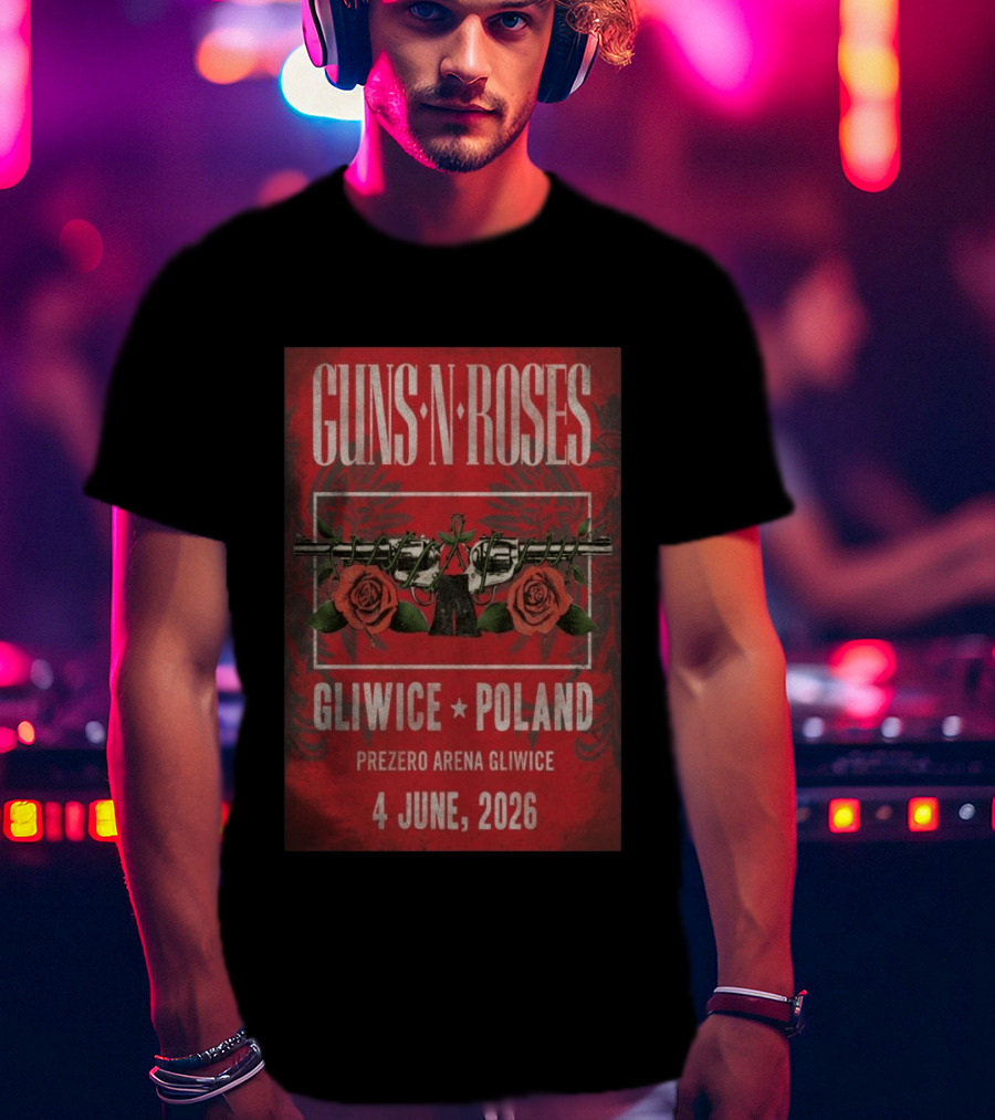 Guns N' Roses 2026 PreZero Arena Gliwice Poland Concert 4 June T-Shirt