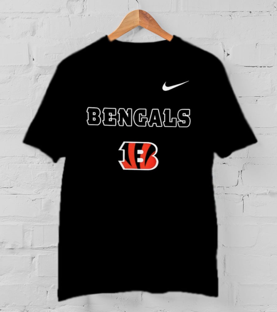 Bengals Skeleton Blue Colla American Proud Mechanic Cincinnati B Nike B T-Shirt