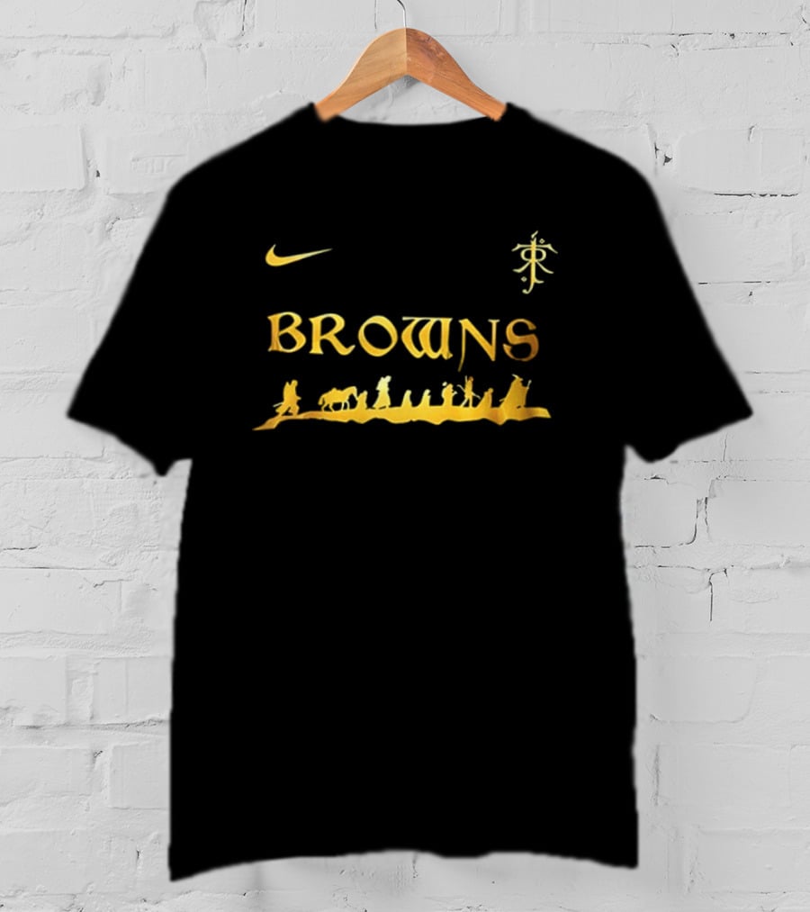 Cleveland Browns Nike Fellowship Inspired By Lord Of The Rings Collaboration T-Shirt