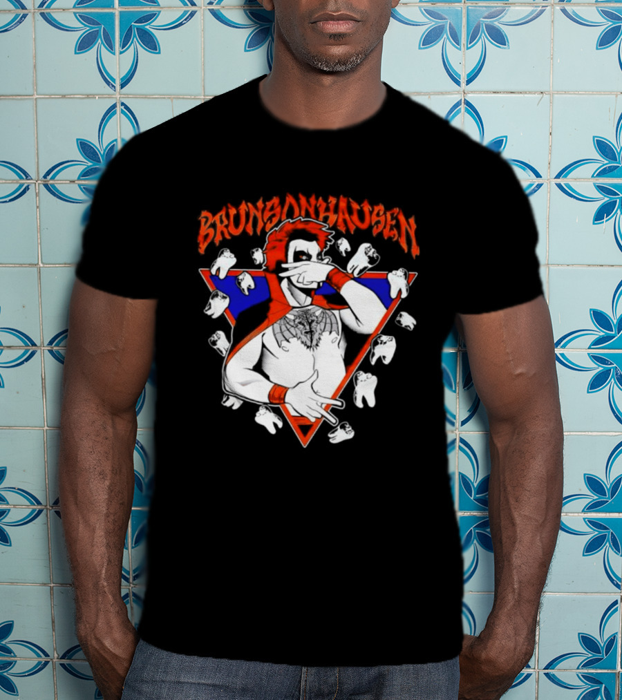 Brunsonhausen WWE Fan Art Featuring Danhausen And Jalen Brunson T-Shirt