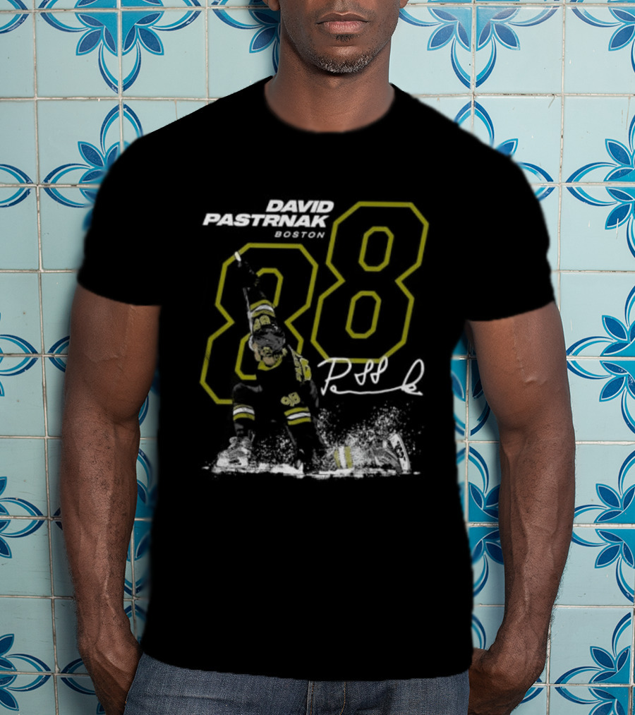 David Pastrnak 88 Boston Bruins NHL Player Fan Gear T-Shirt