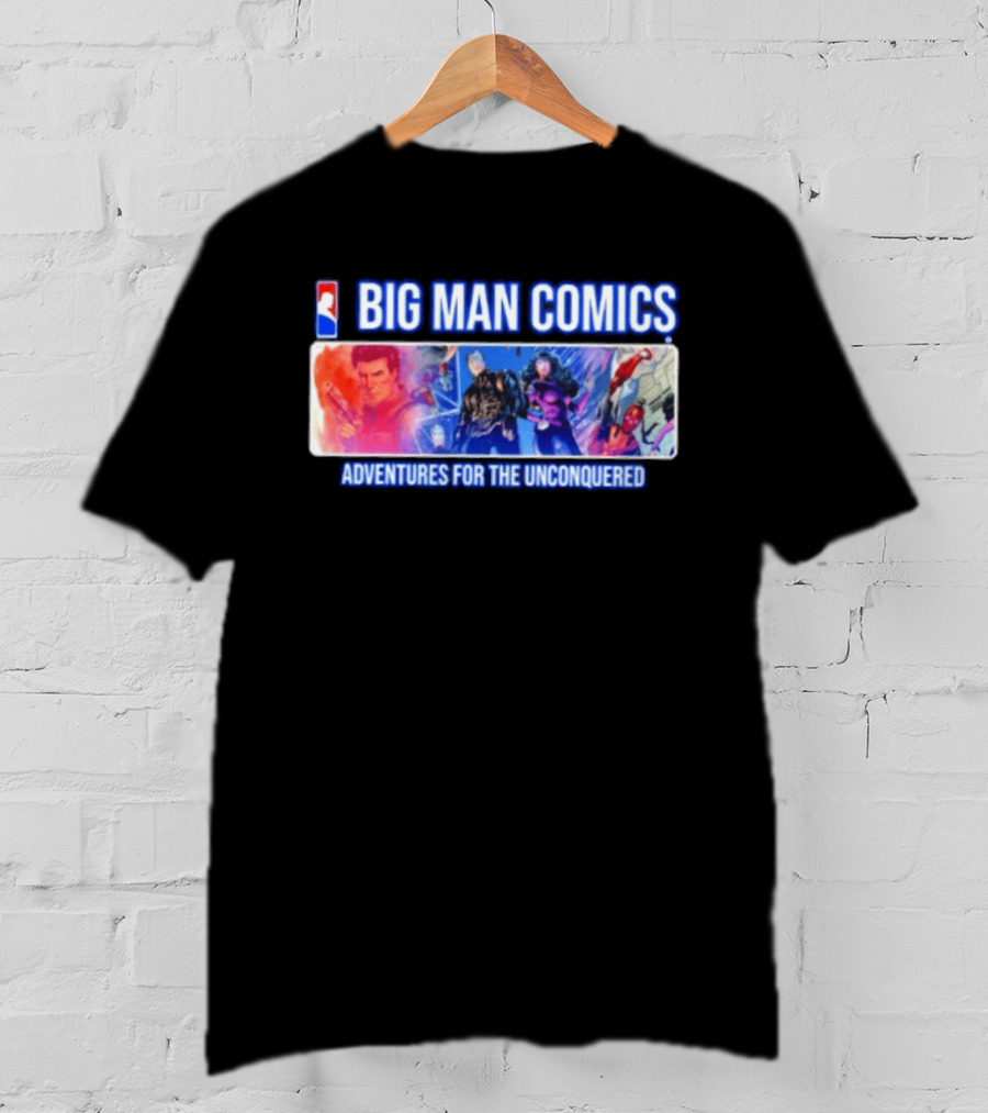 Big Man Comics Adventures For The Unconquered Dean Cain Action Heroes T-Shirt