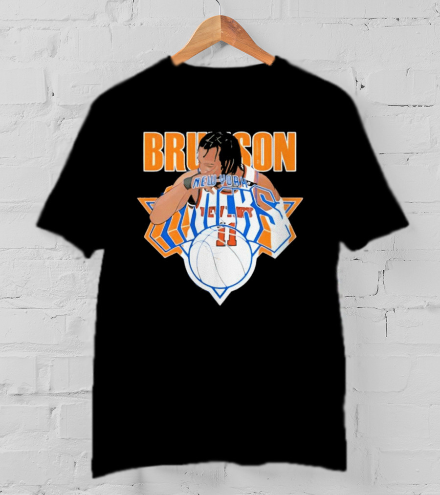 Jalen Brunson New York Knicks 11 Caricature Basketball T-Shirt