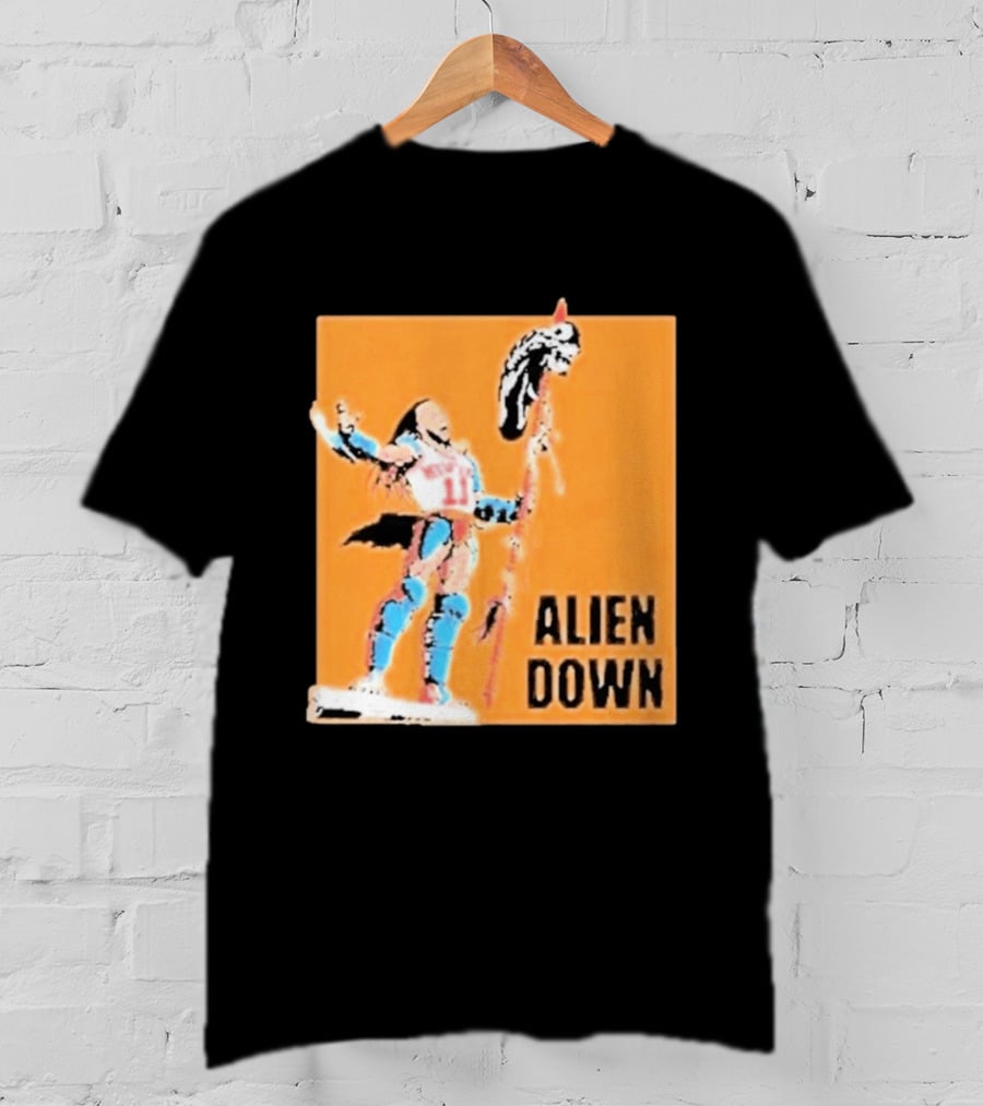 Jalen Brunson Knicks 11 Alien Down Spurs Wemby T-Shirt