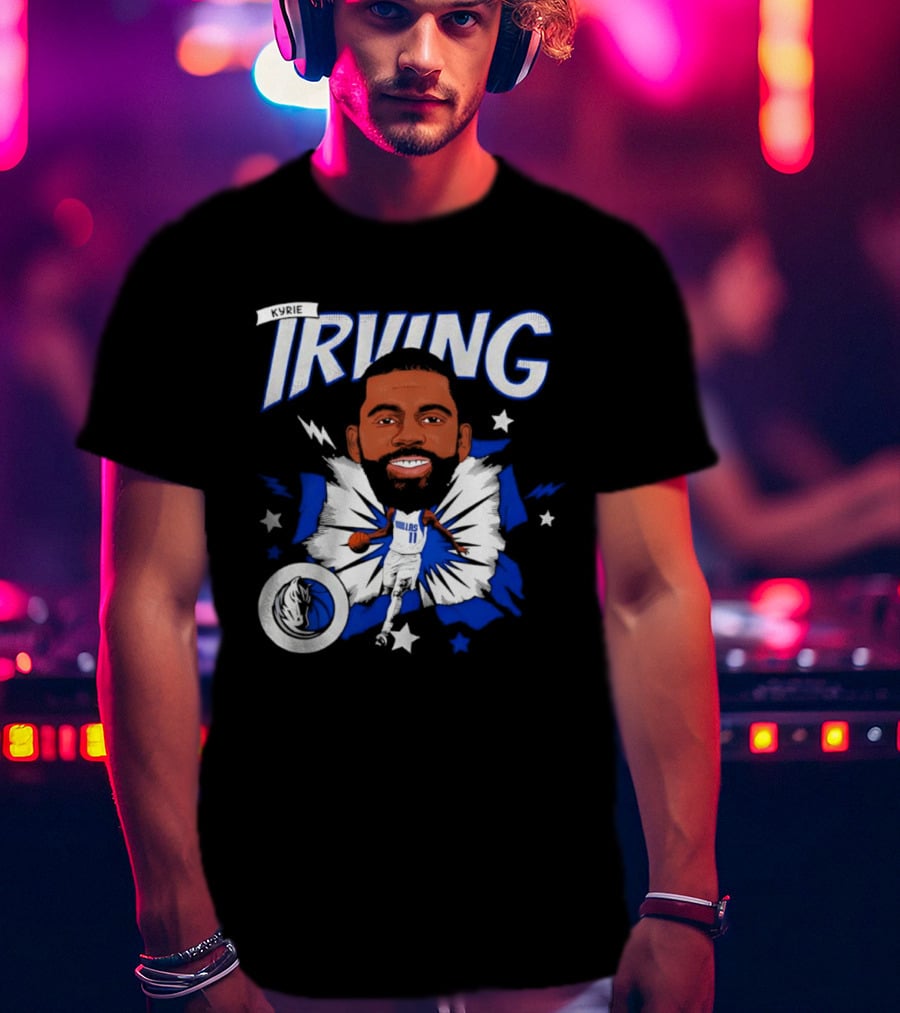 Kyrie Irving Dallas Mavericks NBA Number 11 Player Starburst T-Shirt