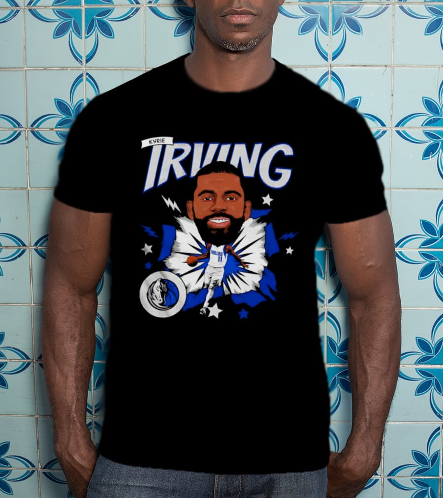 Kyrie Irving Dallas Mavericks NBA Number 11 Player Starburst T-Shirt