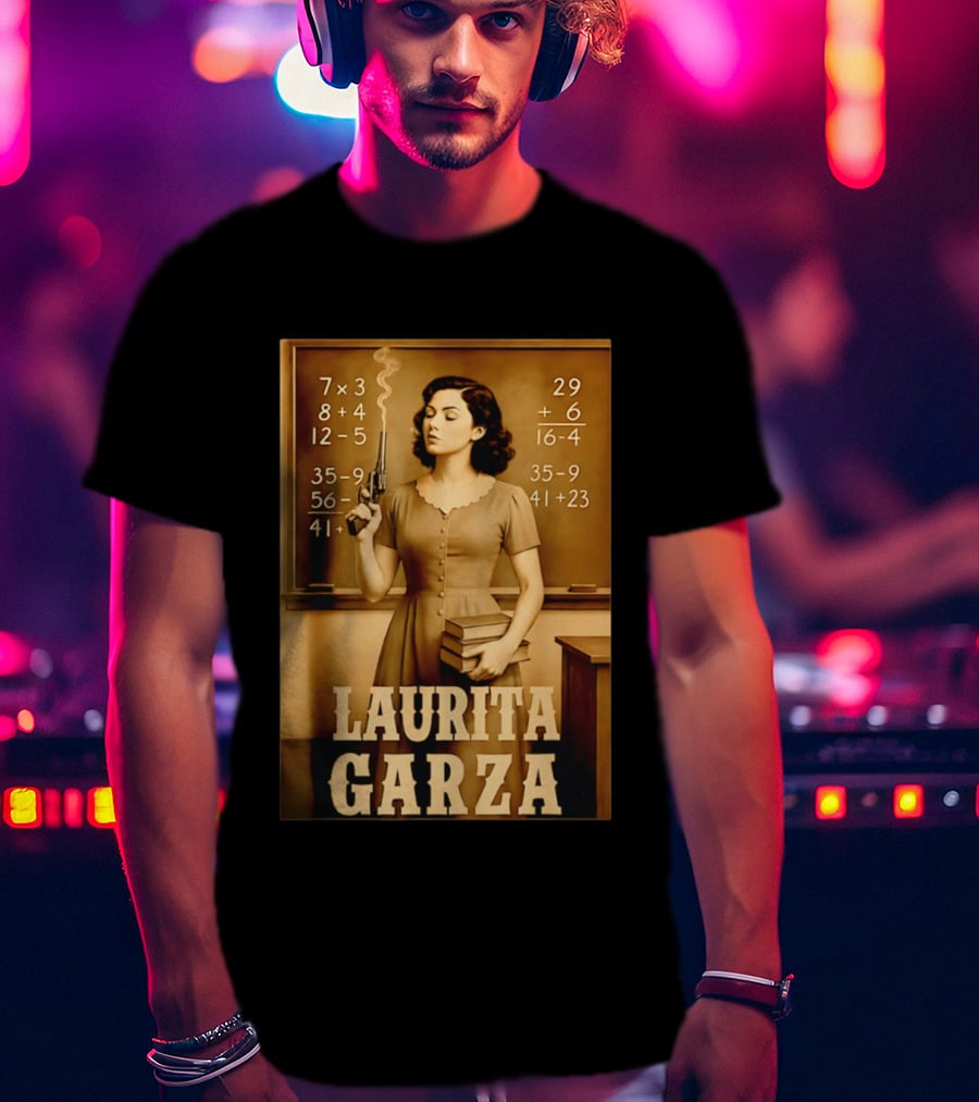 Laurita Garza Vintage Western Classroom Scene T-Shirt