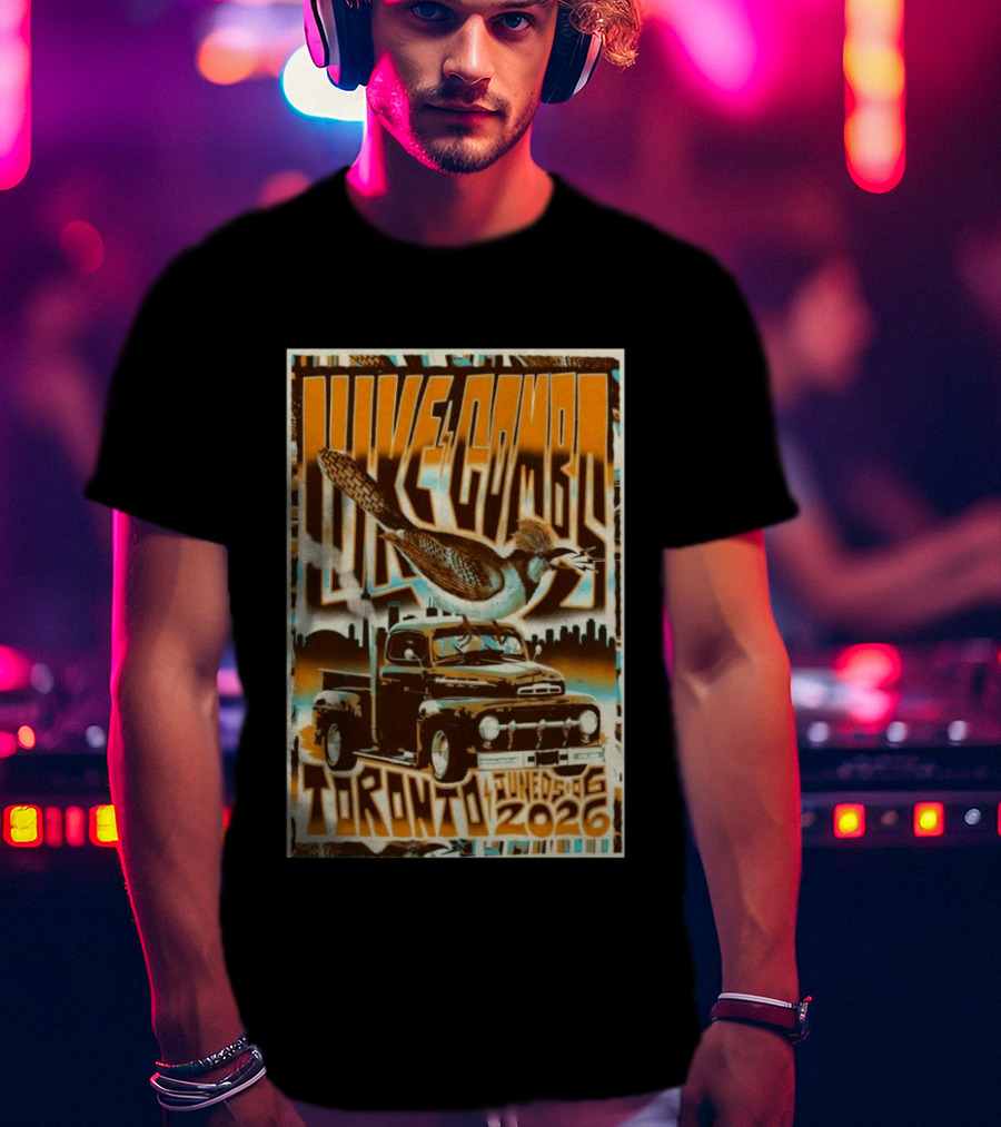 Luke Combs 2026 Tour Toronto June 5 6 Truck And Bird Skyline T-Shirt