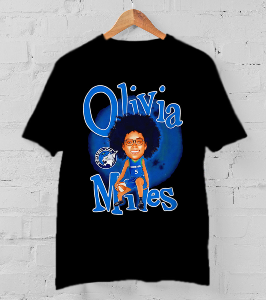 Olivia Miles Minnesota Lynx Basketball Player Caricature T-Shirt