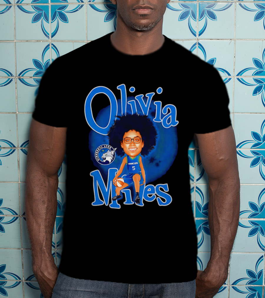 Olivia Miles Minnesota Lynx Basketball Player Caricature T-Shirt