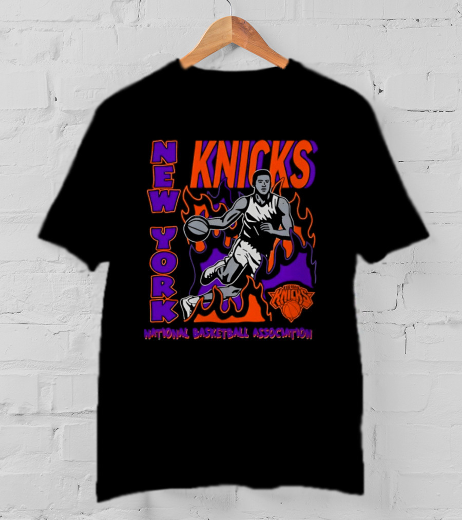 New York Knicks National Basketball Association Flame Player T-Shirt