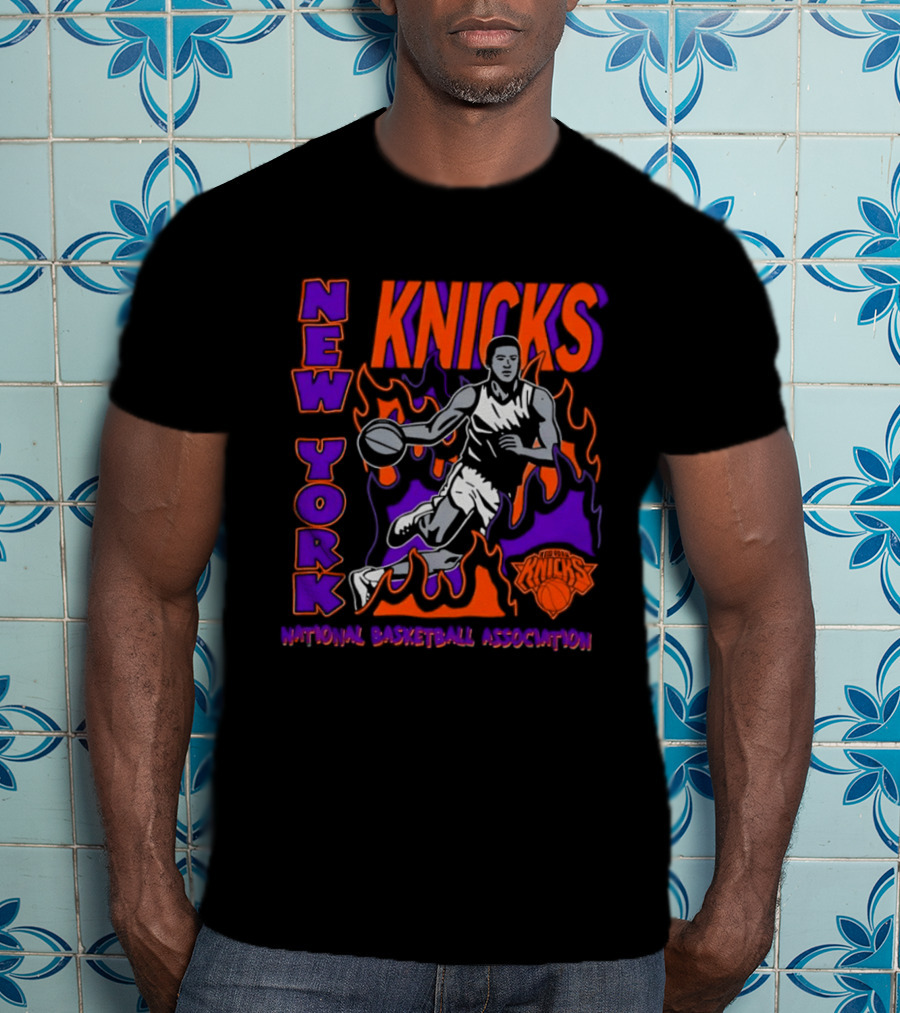New York Knicks National Basketball Association Flame Player T-Shirt