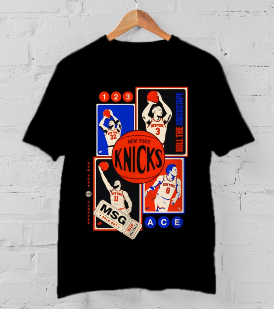New York Knicks Roll The Knickstape MSG Ace 123 T-Shirt