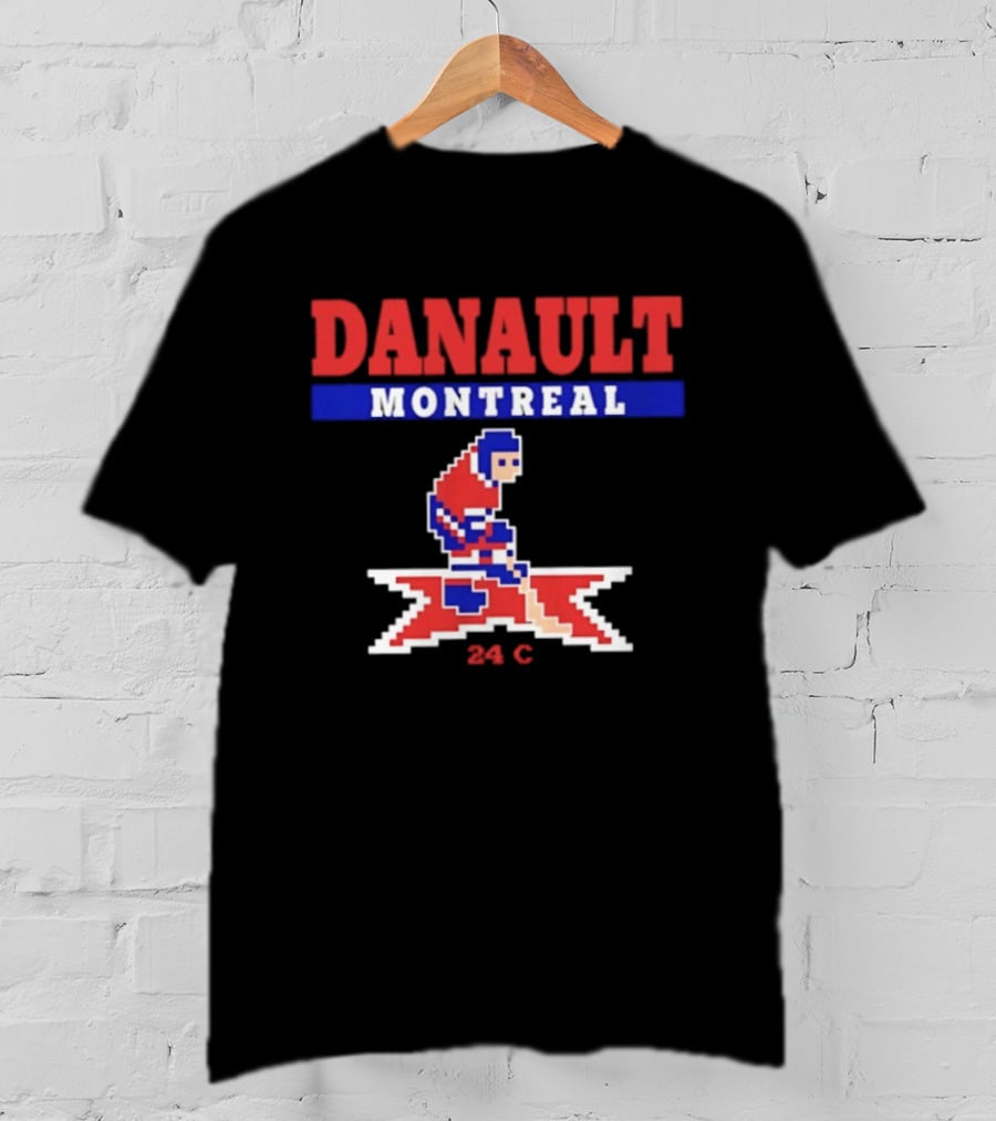 Danault Montreal Canadiens Hockey 24 C Retro Pixel T-Shirt