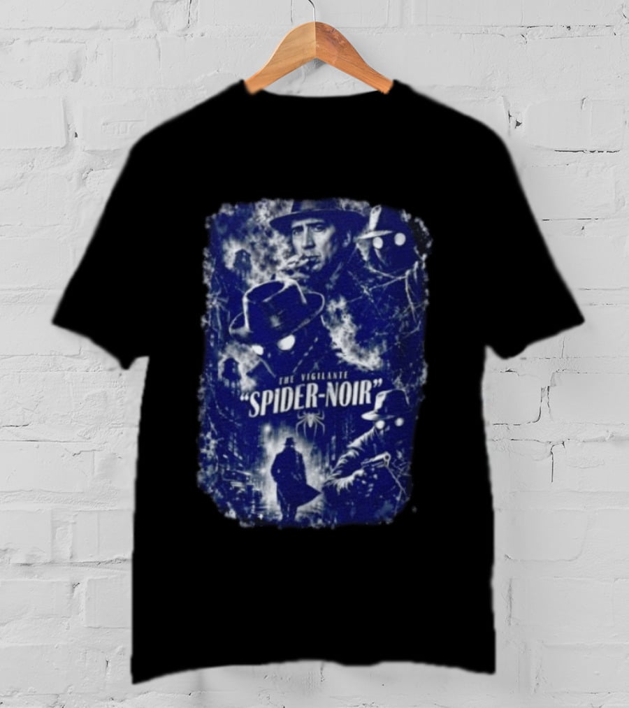 Spider Noir The Vigilante Movie Nicolas Cage Classic Film Noir T-Shirt