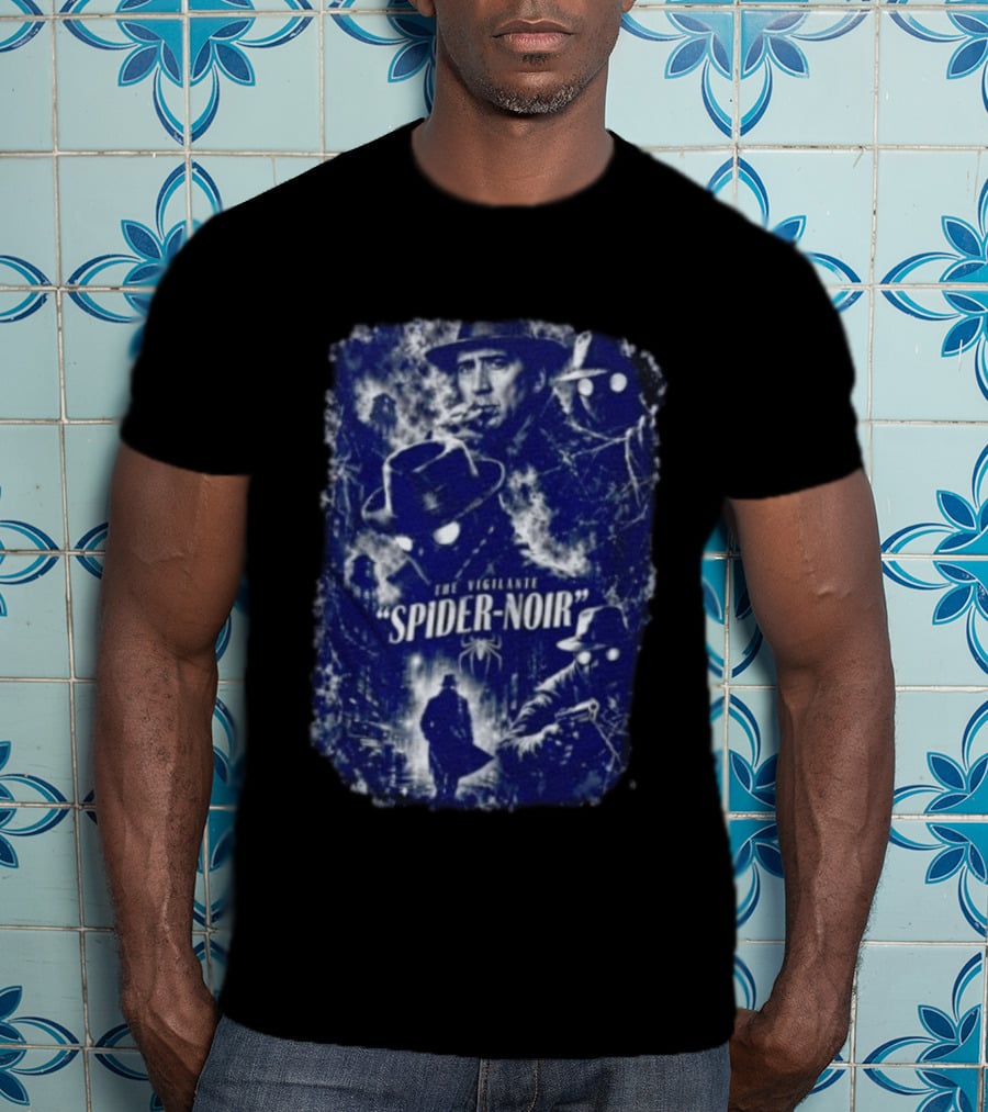 Spider Noir The Vigilante Movie Nicolas Cage Classic Film Noir T-Shirt