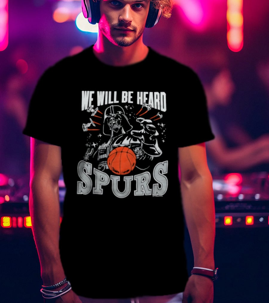 Star Wars San Antonio Spurs We Will Be Heard Dark Side Spurs T-Shirt