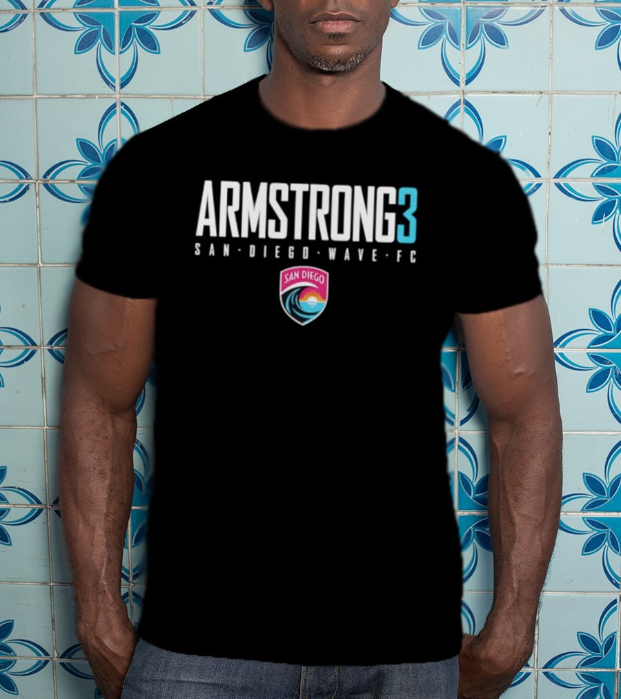 San Diego Wave FC Armstrong 3 Soccer Team Gear T-Shirt