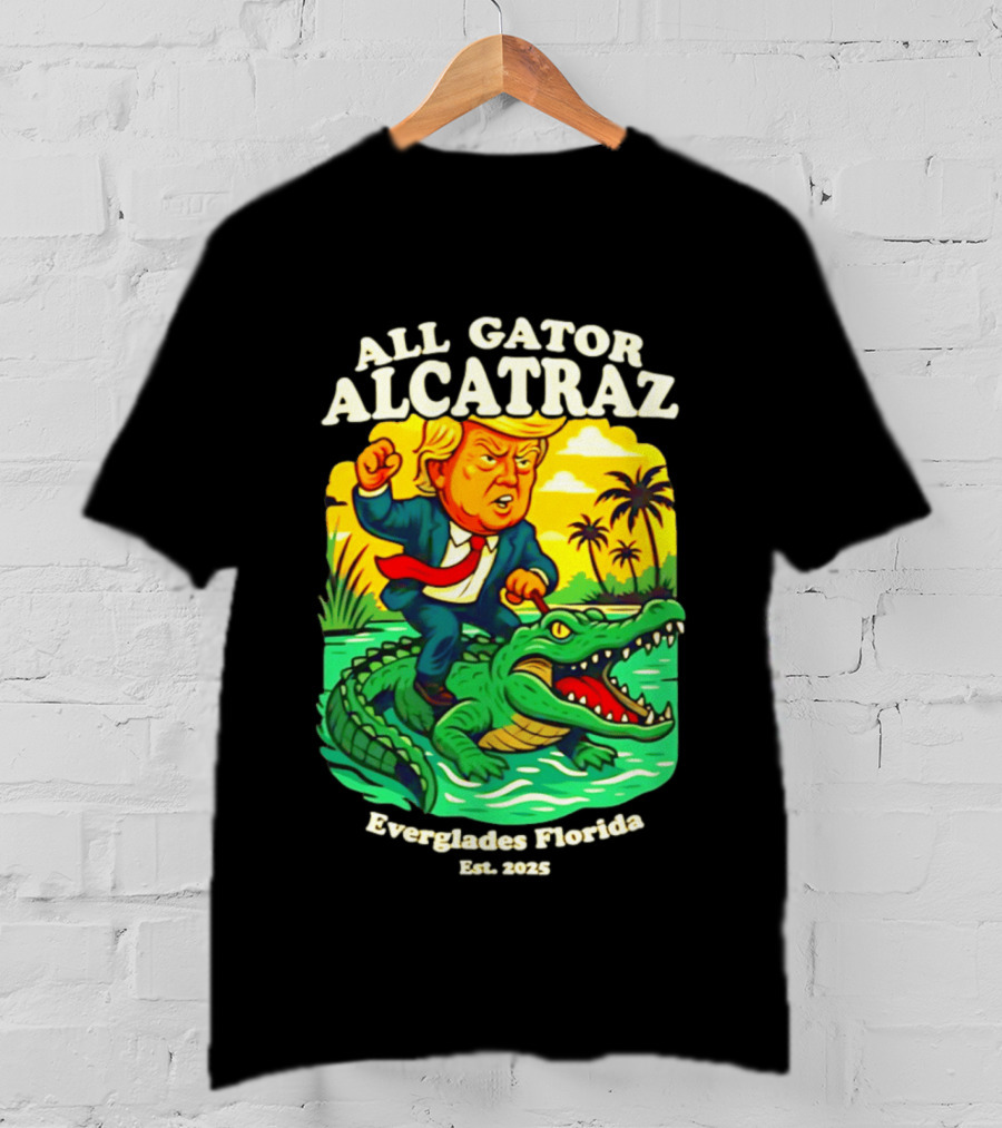 All Gator Alcatraz Everglades Florida Est 2025 T-Shirt