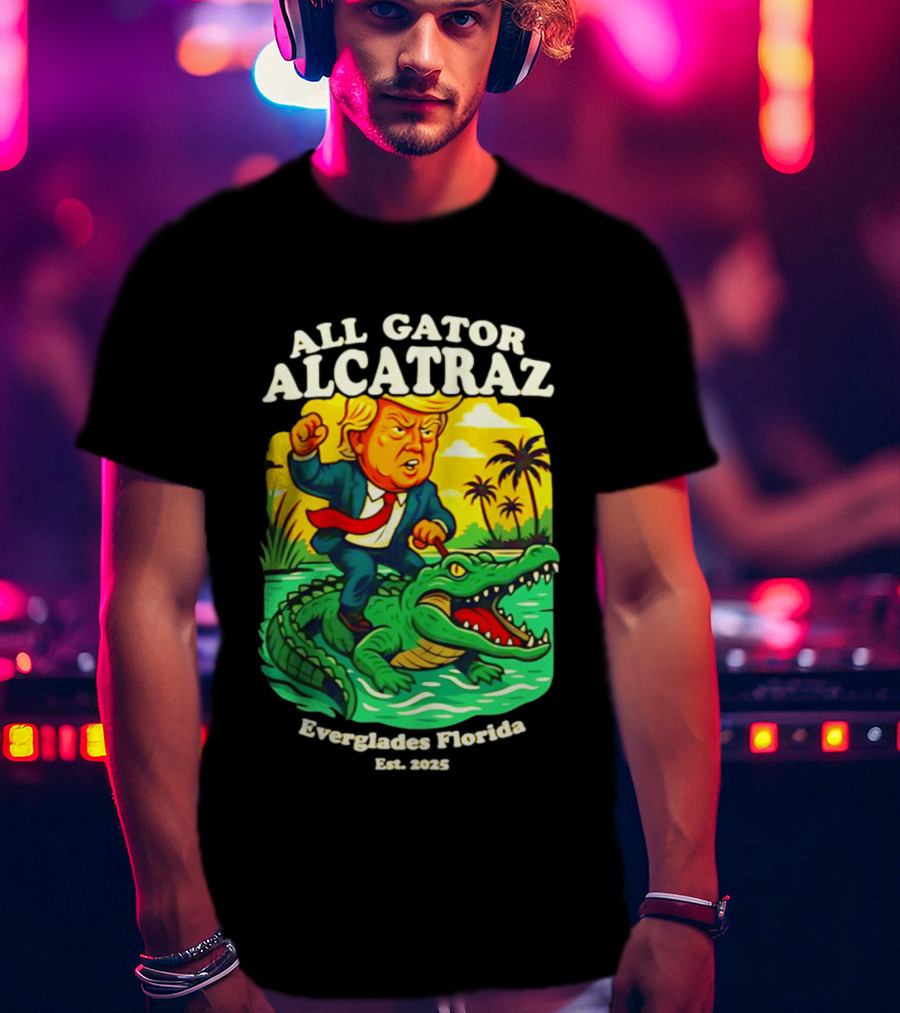 All Gator Alcatraz Everglades Florida Est 2025 T-Shirt