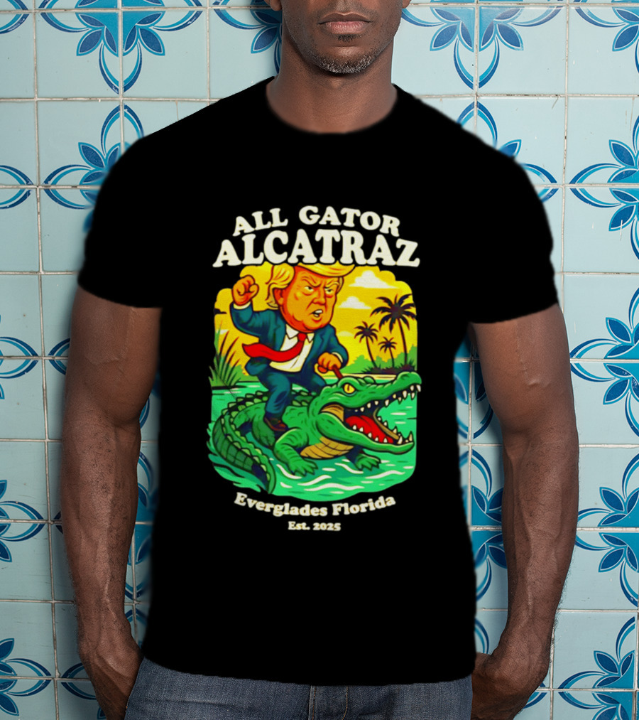 All Gator Alcatraz Everglades Florida Est 2025 T-Shirt