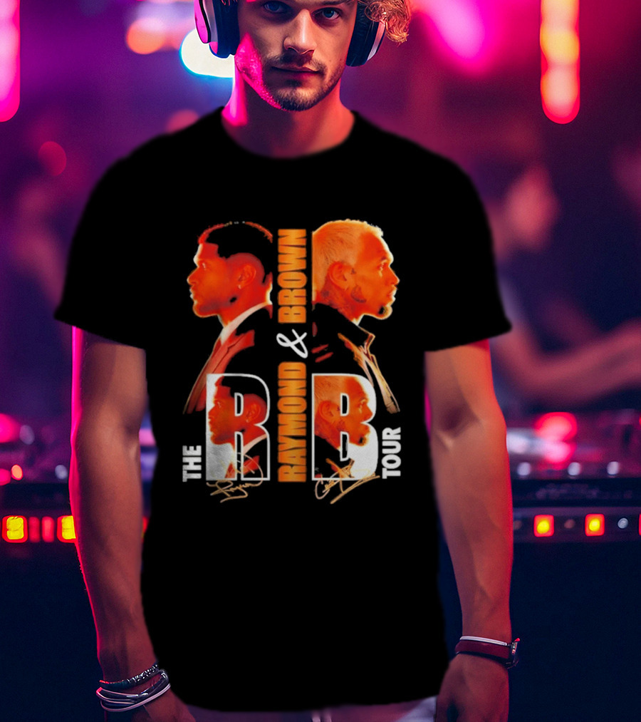 Usher Chris Brown Raymond & Brown The R B Tour Concert Signatures T-Shirt
