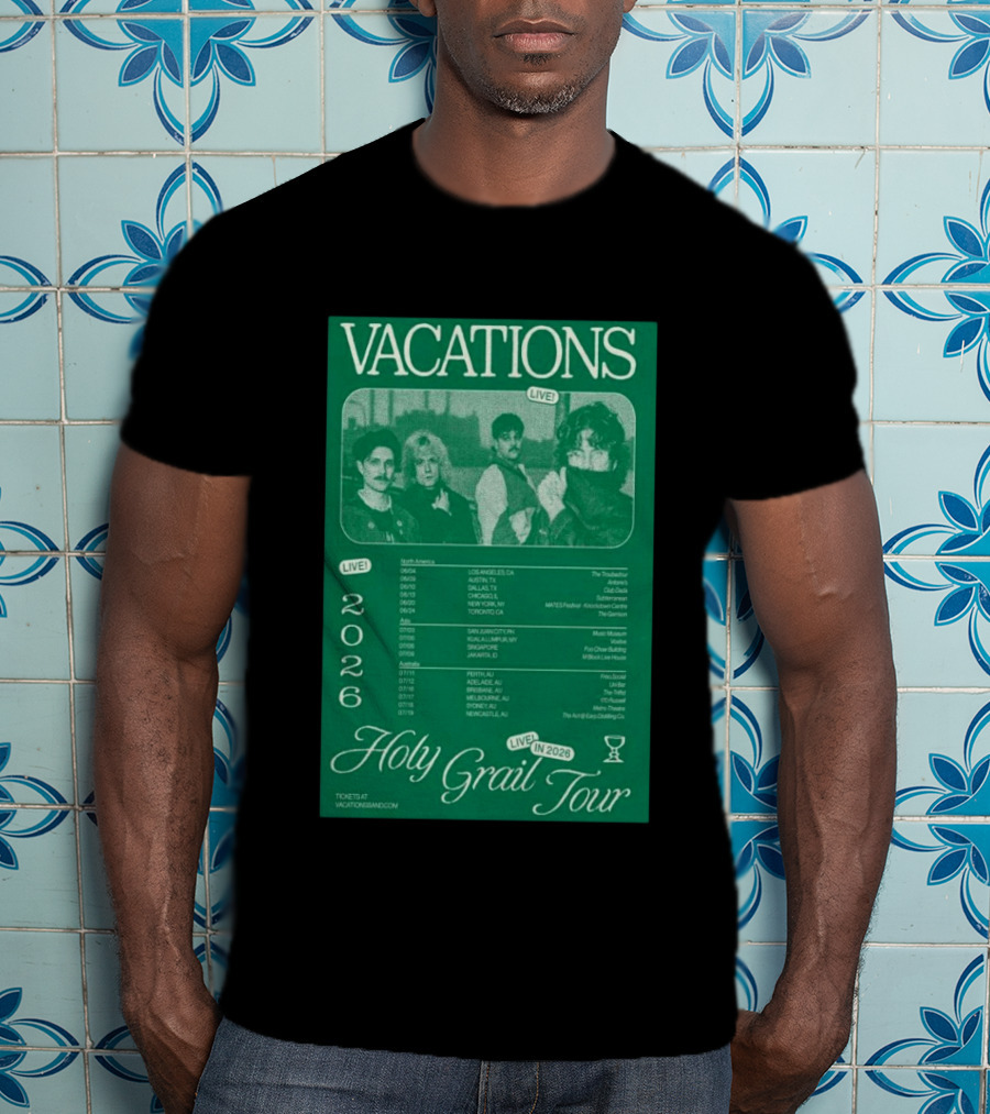 Vacations Holy Grail Tour 2026 Live Concert Locations And Dates T-Shirt