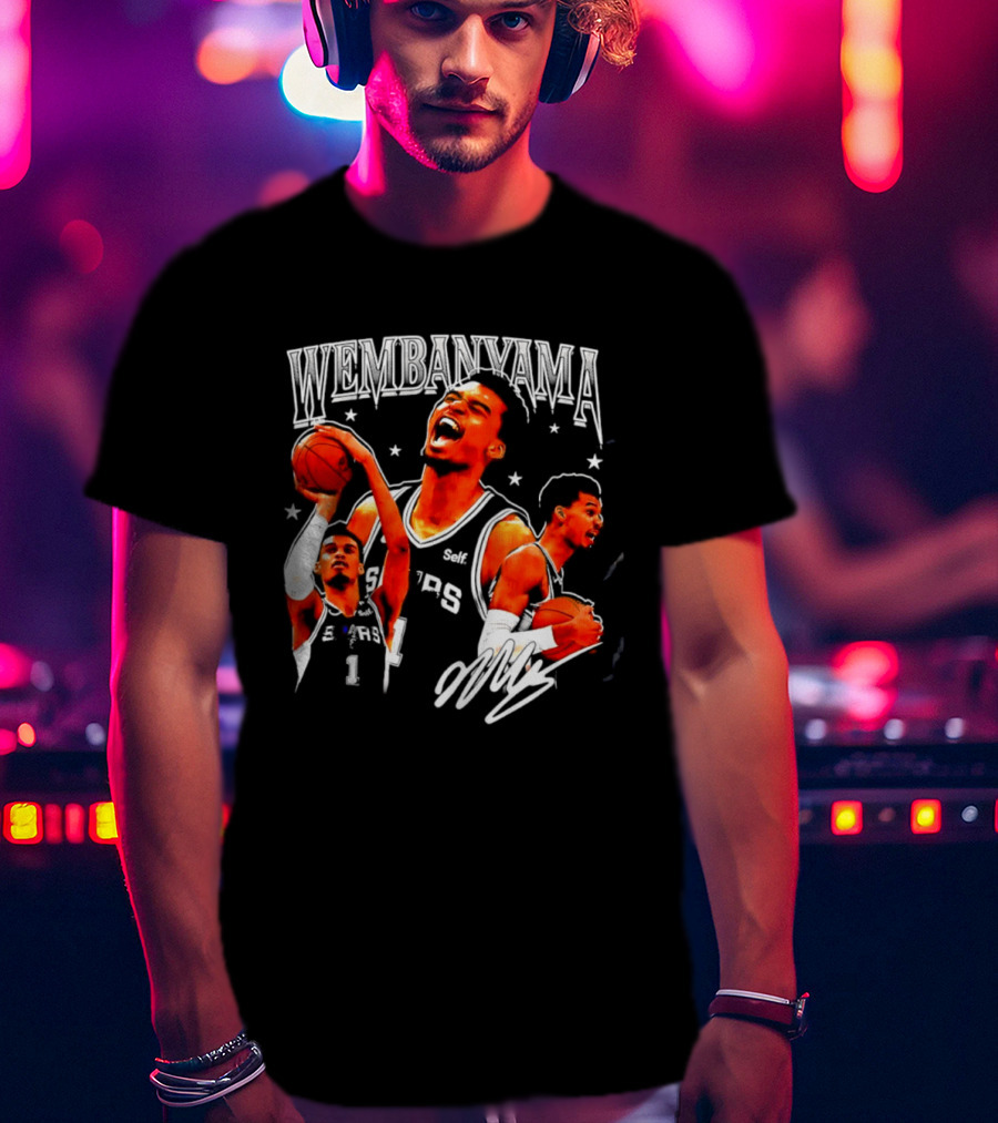 Victor Wembanyama San Antonio Spurs NBA Stars Basketball T-Shirt