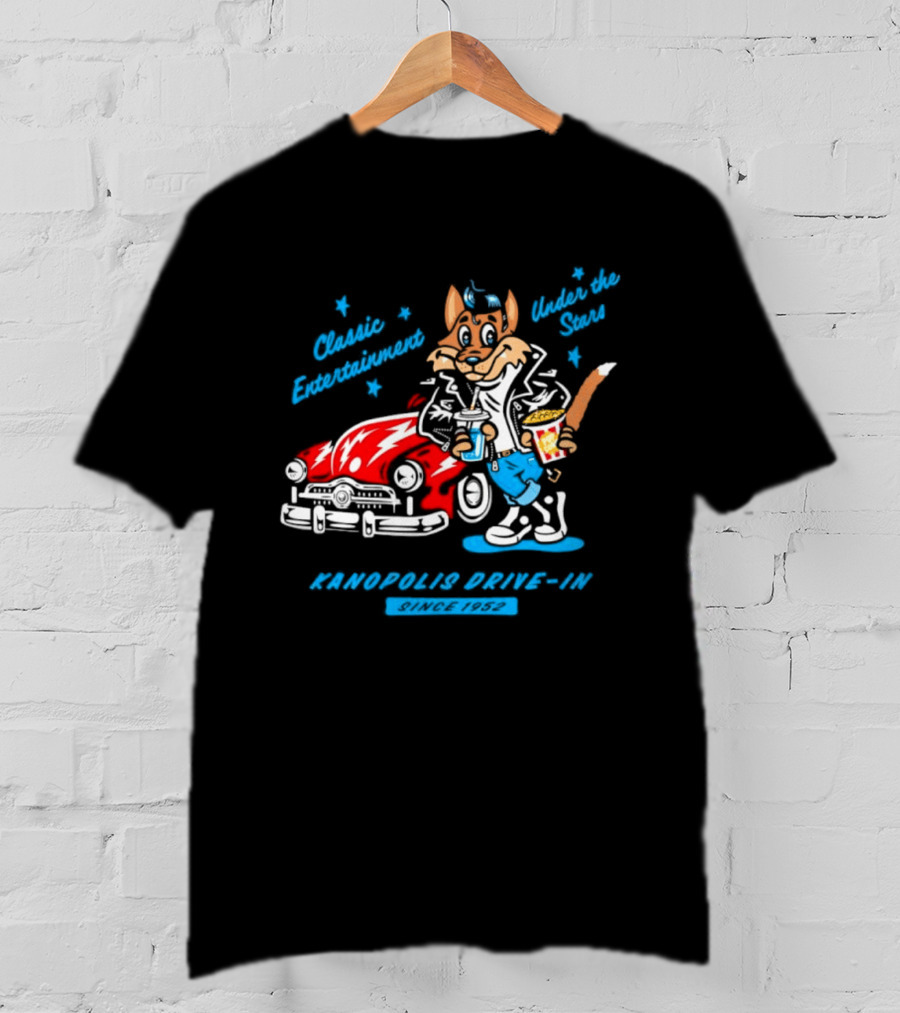 Kanopolis Drive In Wolf Classic Entertainment Under The Stars Since 1952 T-Shirt