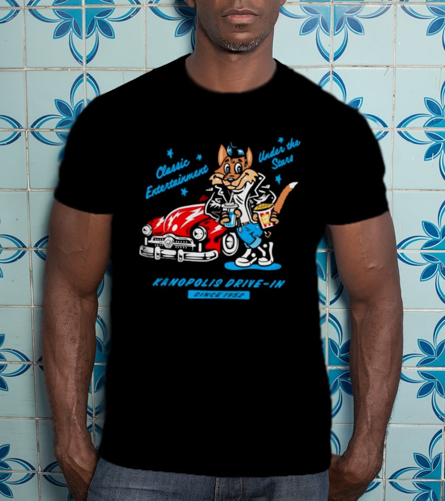 Kanopolis Drive In Wolf Classic Entertainment Under The Stars Since 1952 T-Shirt