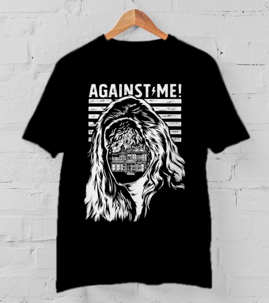 Against Me Punk Rock Gorilla Silhouette Stripes T-Shirt