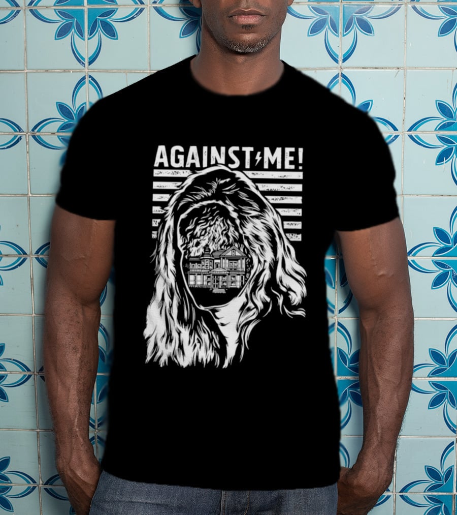 Against Me Punk Rock Gorilla Silhouette Stripes T-Shirt