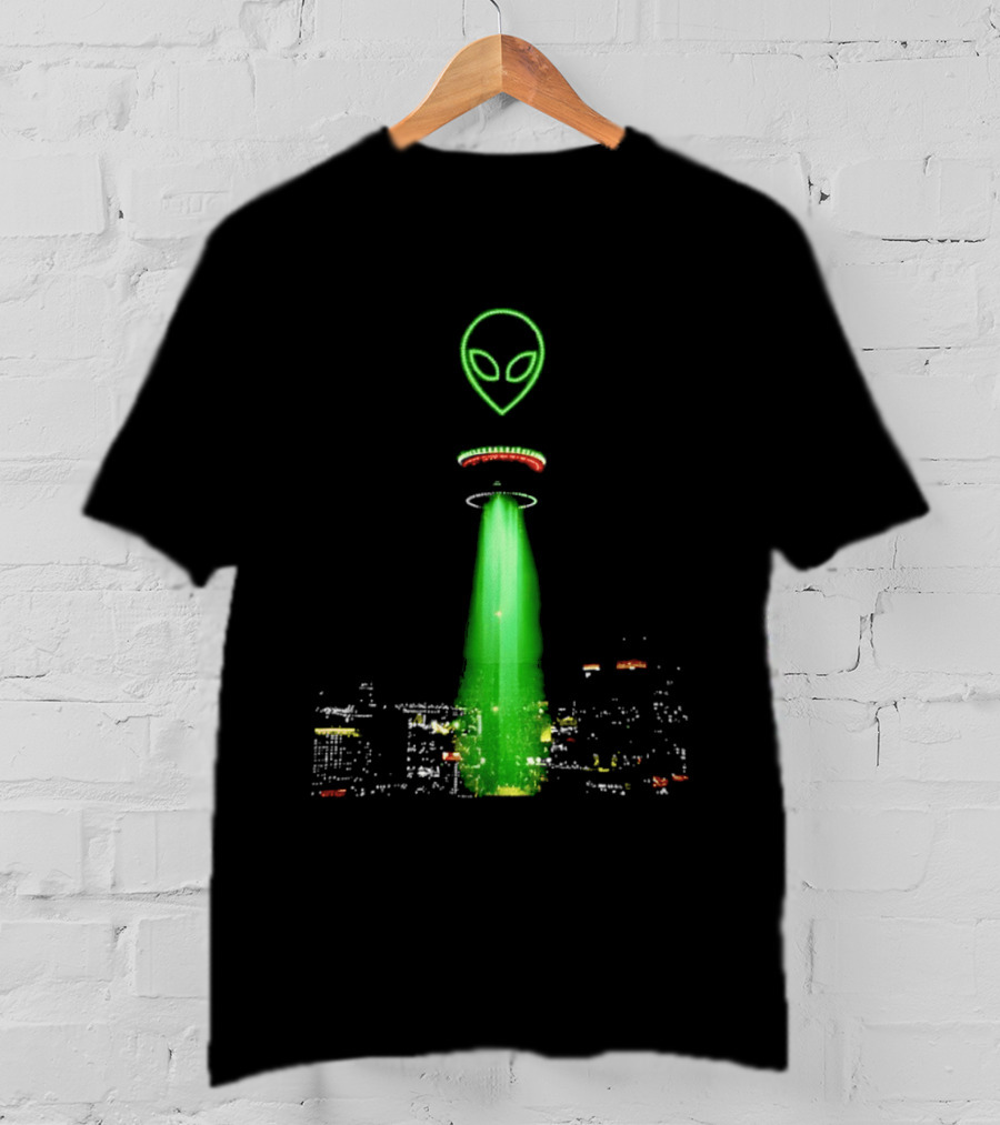 Alien Victor Wembanyama San Antonio Spurs Tower Of The Americas City Night Sky T-Shirt