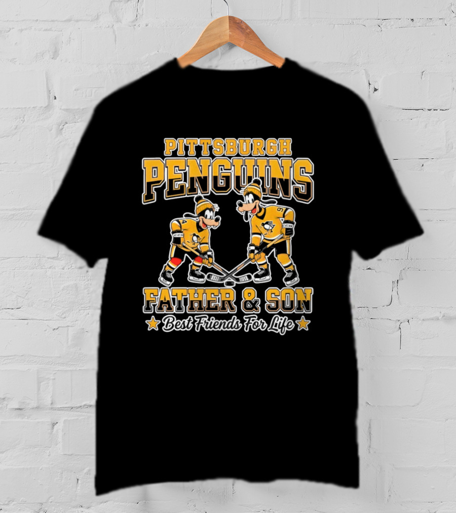 Pittsburgh Penguins Goofy Father And Son Best Friends For Life T-Shirt