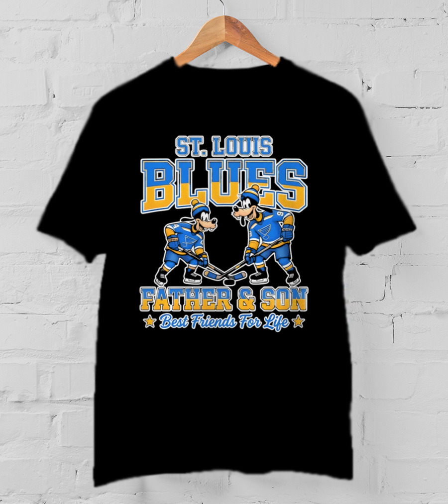 St. Louis Blues Disney Goofy Father & Son Best Friends For Life T-Shirt