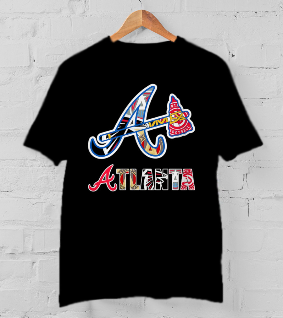 ATL Braves Falcons Hawks United Atlanta Major Sports Team Mashup T-Shirt