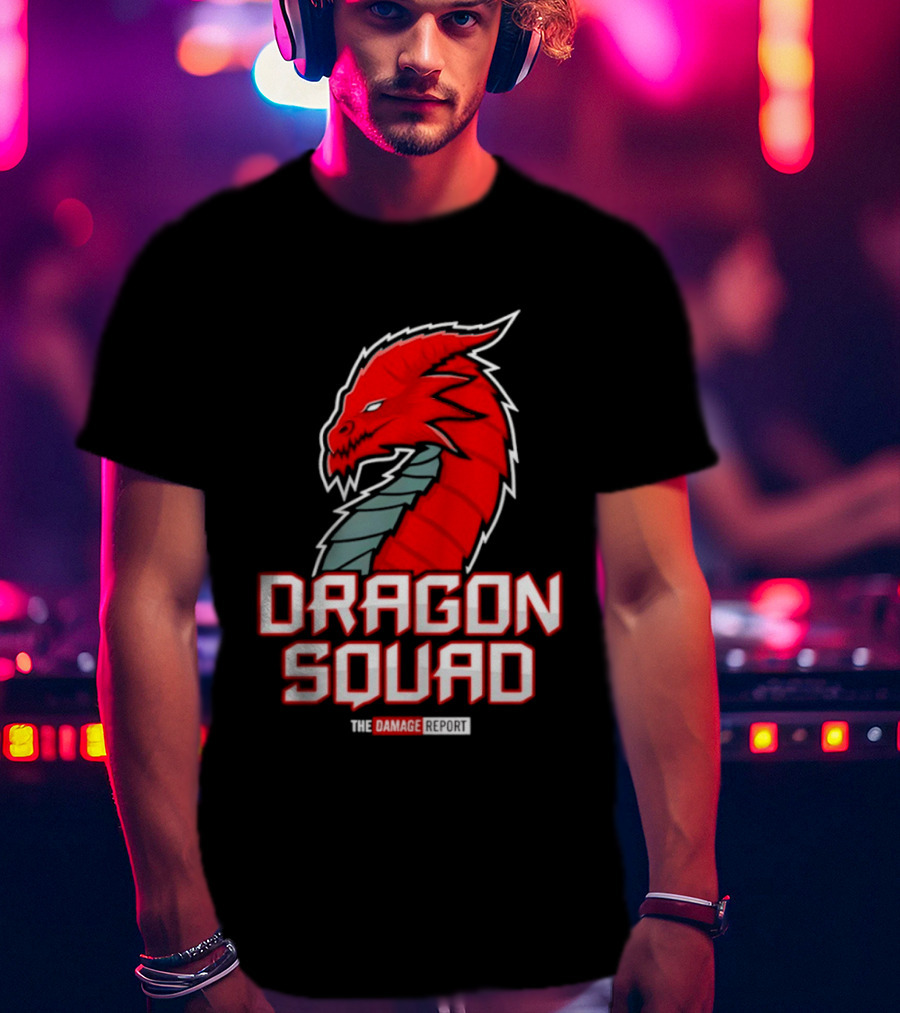 Dragon Squad The Damage Report Red Dragon Head T-Shirt