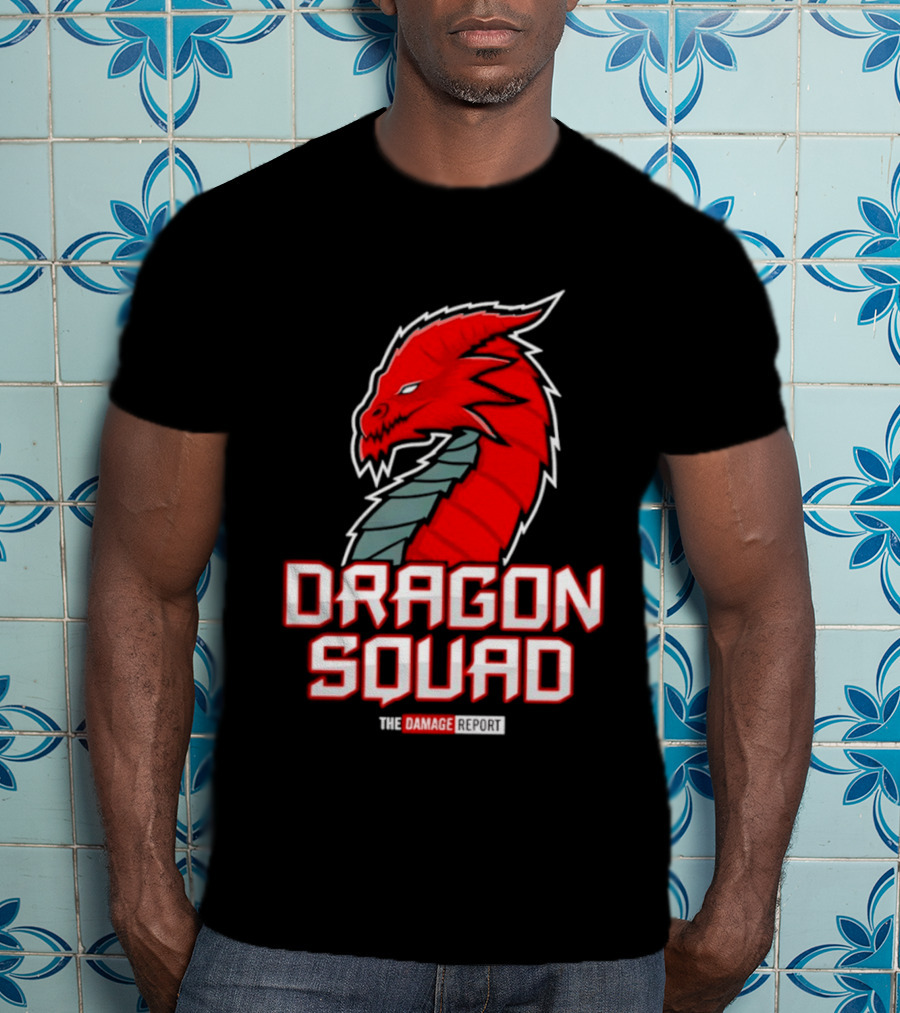Dragon Squad The Damage Report Red Dragon Head T-Shirt