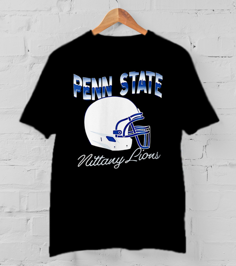 Penn State Nittany Lions Air Brush Helmet Dyme Lyfe Mens T-Shirt