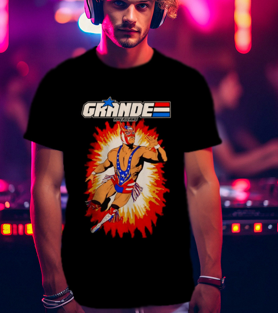 Grande Americano Luchador Wrestling Starburst T-Shirt