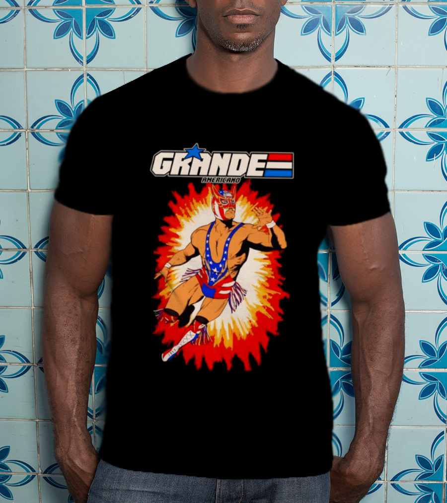 Grande Americano Luchador Wrestling Starburst T-Shirt