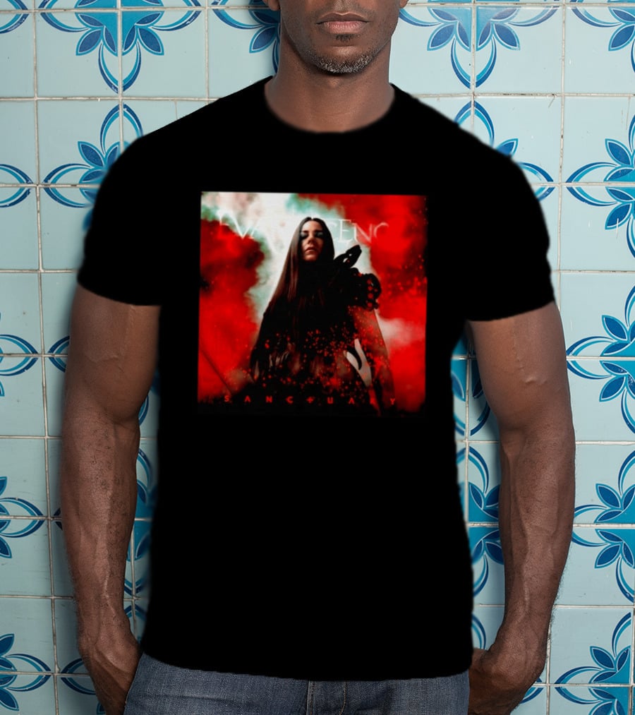 Evanescence Sanctuary Red Atmospheric Album Cover T-Shirt