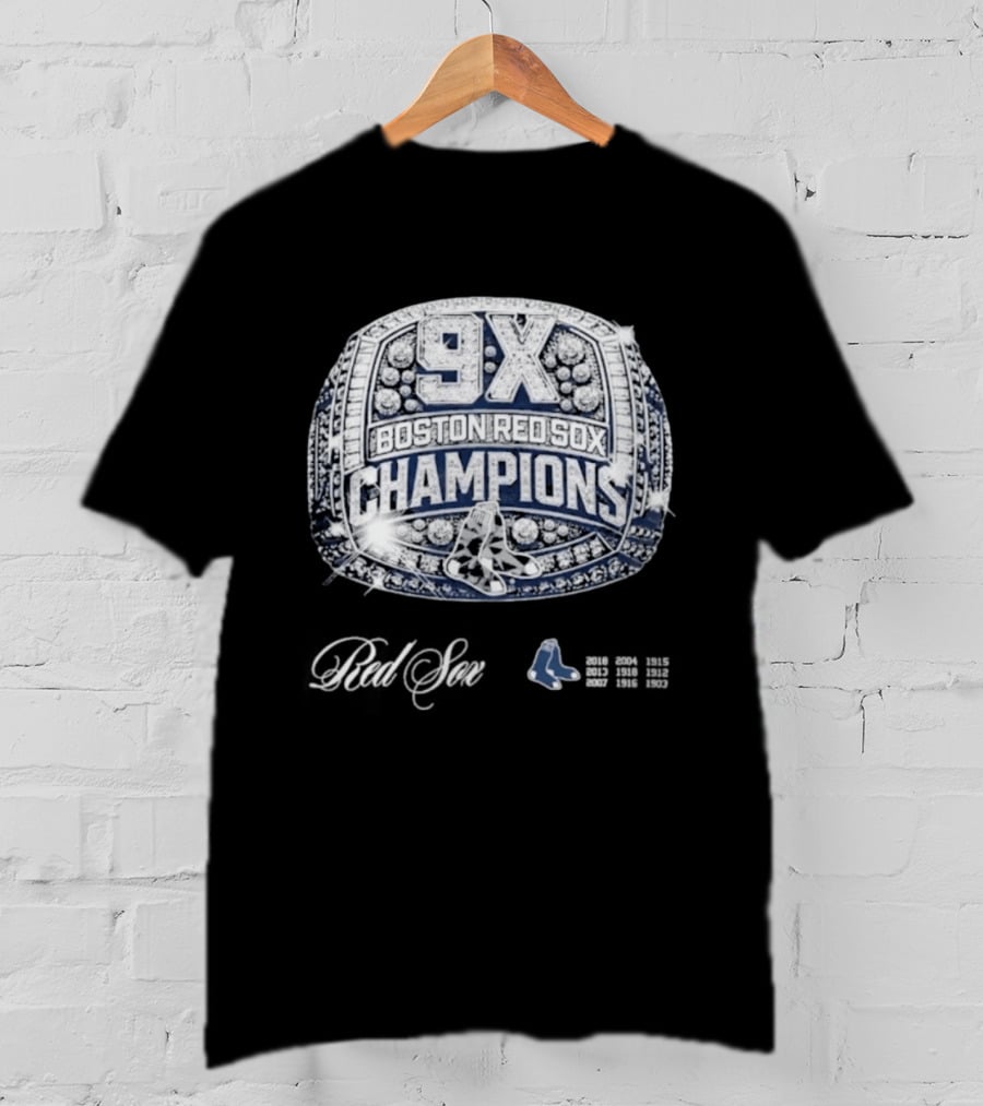 Boston Red Sox 9X Champions Ring T-Shirt